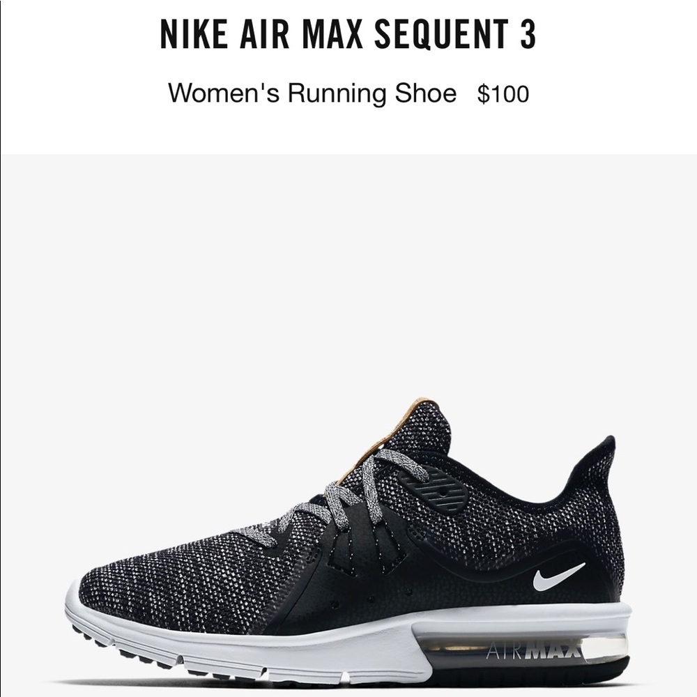 Nike Women's Air Max Sequent 3 Black White